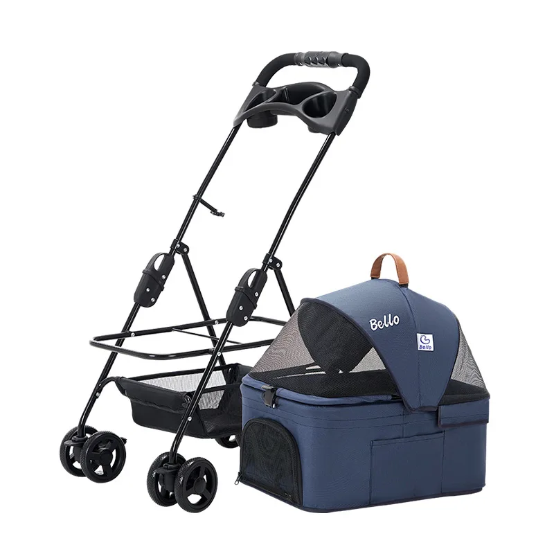 

Detachable Pet Trolley 4 Wheel Universal Dog Stroller for Small Dog Cat Carrier Load Bearing 20kg