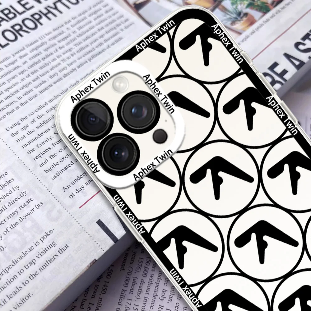 Aphex Twin Symbol Logo Phone Case for iPhone 12 11 13 14 15 16 Max Pro Plus Transparent Bezel Shell (art.: 3920cb06ebed8) - 3920cb06ebed8