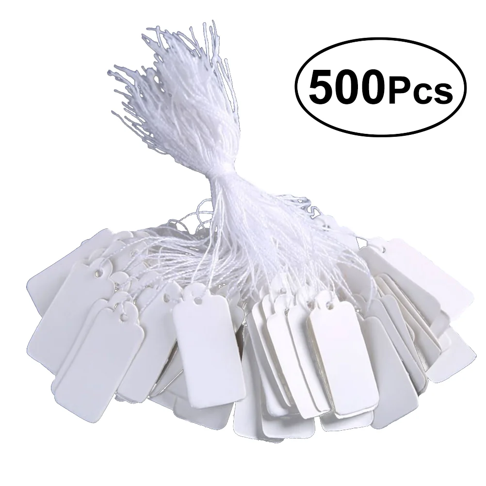 

Tags Pricestring Kraft Tag Labels Display Hanging Marking Gift Paper Attached Clothesretail Key Pricing White Wedding Favor