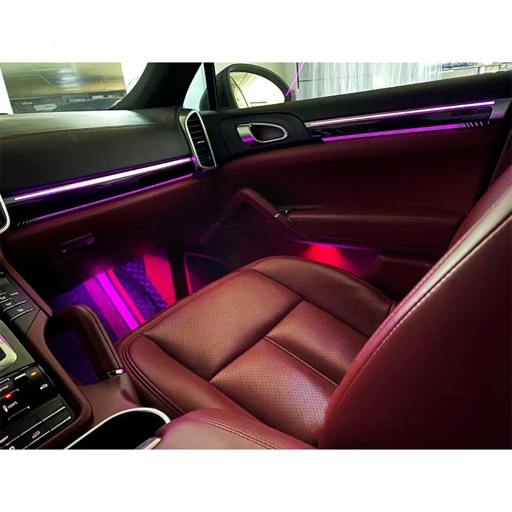 64-цветный светодиодный окружающий свет для Porsche Cayenne накладка на дверь с