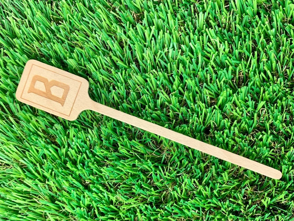 50 палочек для перемешивания на заказ (ТОЙ ЛОГОТИП) с деревянной гравировкой