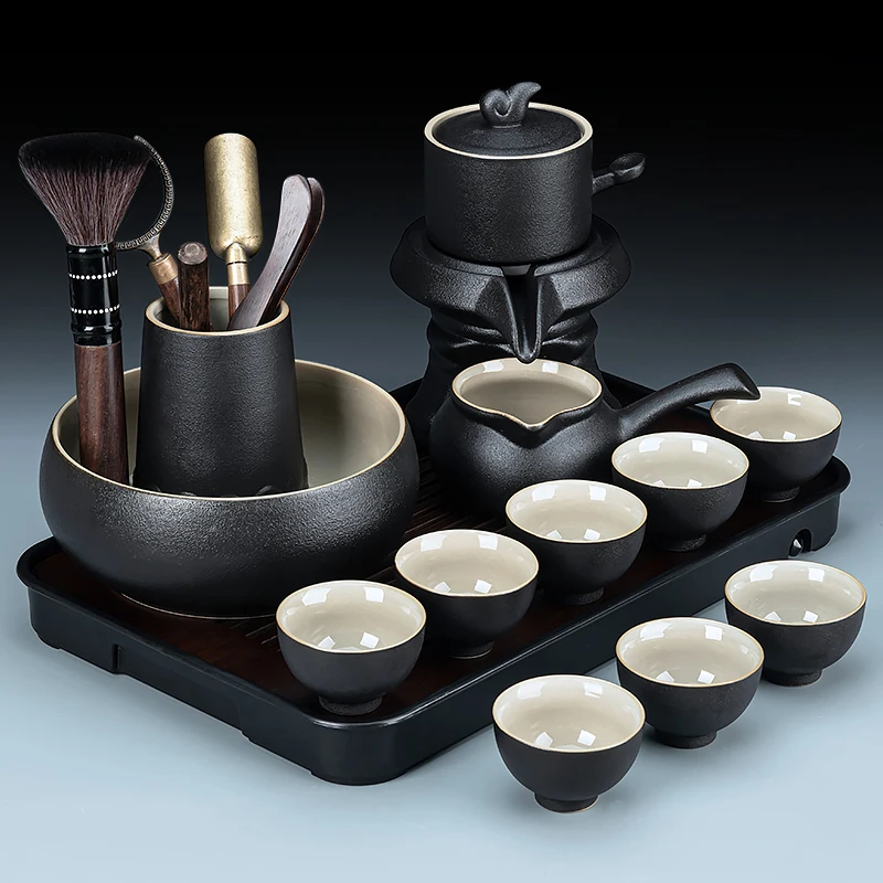 

Beauty Beast Chinese Tea Sets Traditional Mate Gourd Luxury Bone Tea Set Vintage Gaiwan Juego De Te Porcelana Porcelain YYY20XP