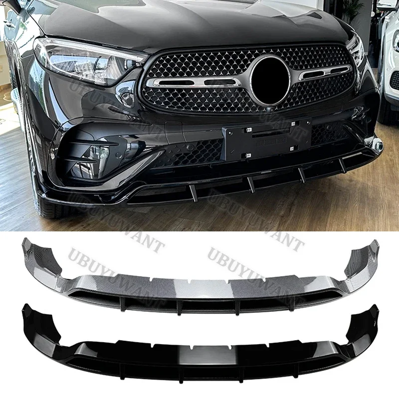 Фото Для Mercedes-Benz GLC-Class X254 GLC260 300: Передние спойлеры для улучшения устойчивости автомобиля, сплиттер бампера, автоаксессуары 2023+ №4