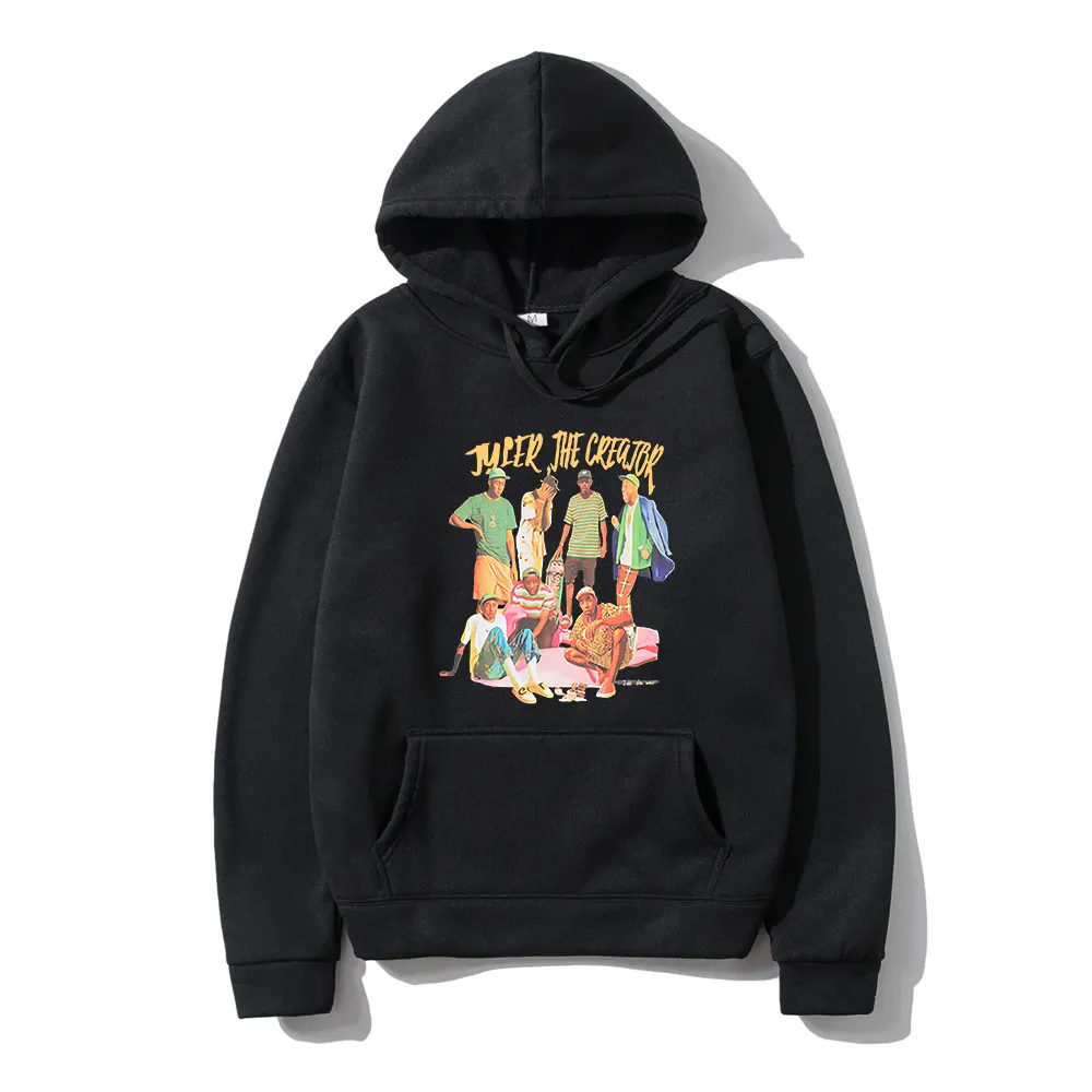 

Черная толстовка с капюшоном Golf Wang, Тайлер с принтом, мужские и женские толстовки, модный топ унисекс в стиле Харадзюку, хип-хоп, пуловер с ри...