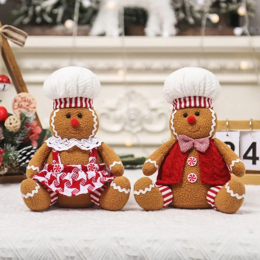 

Large Gingerbread Man Doll Happy New Year Kids Gift Xmas Tree Ornaments Christmas Decorations Christmas
