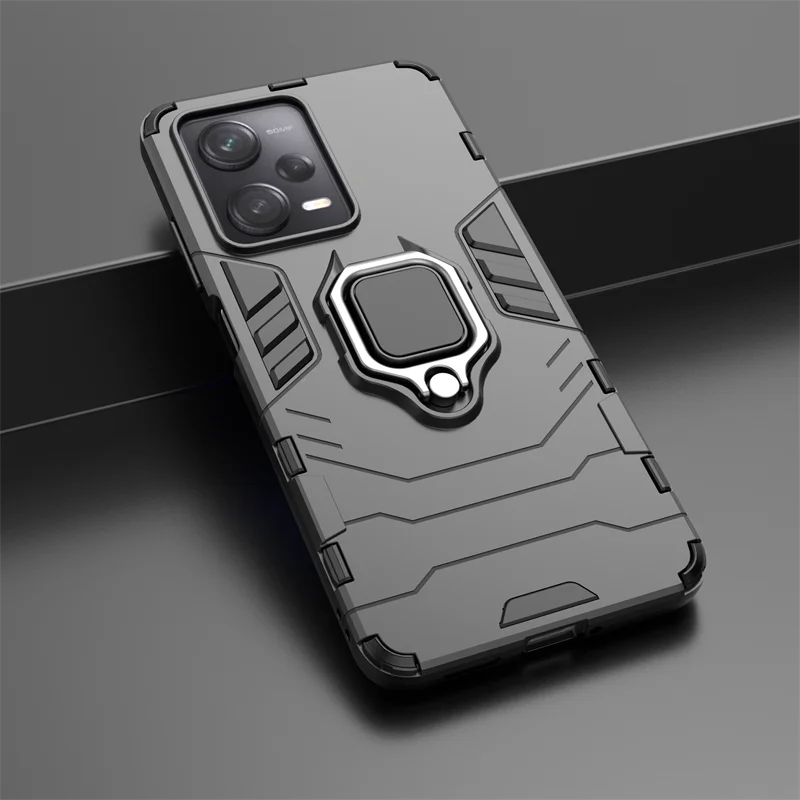 For Poco X5 Pro 5G Case for Xiaomi Poco X5 Pro Cover Armor Finger Ring Holder Stand PC Phone Bumper For Poco X5 Pro