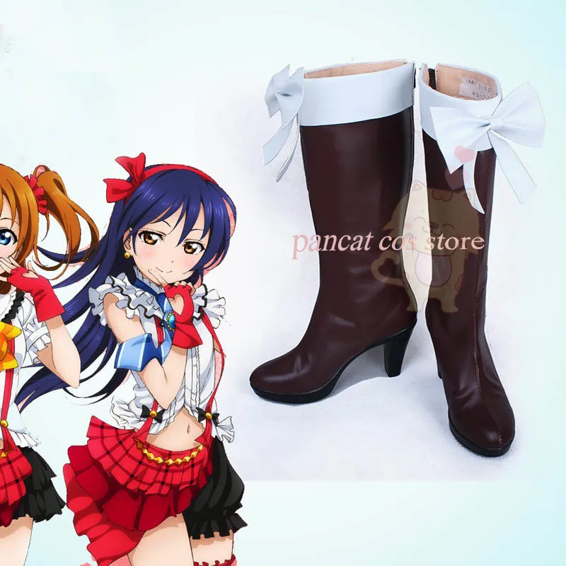 

Lovelive Anime Sonoda Umi Cosplay Shoes Comic Anime Game Cos Long Boots Cosplay Costume Prop Shoes for Con Halloween Party