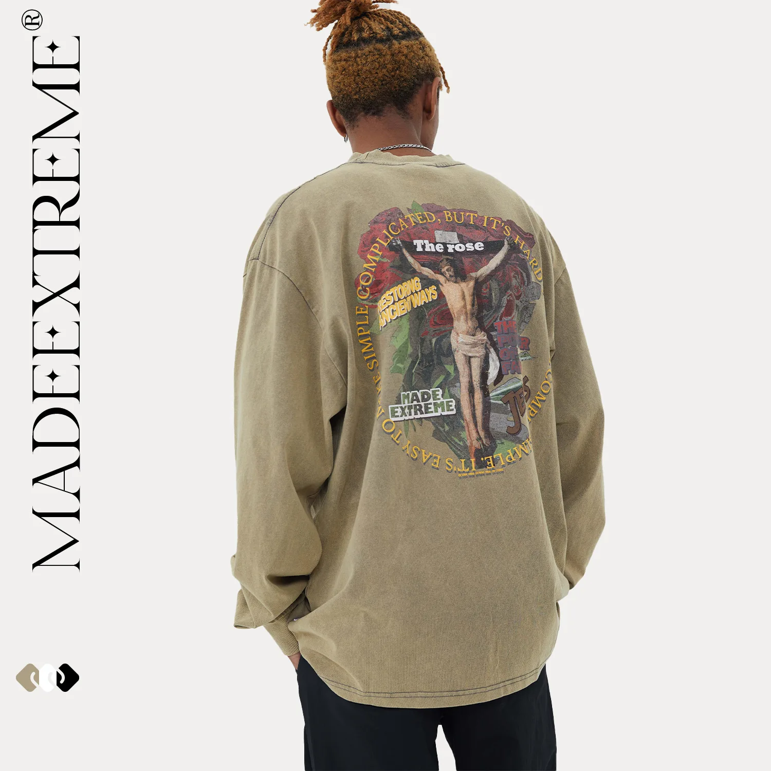

MADE EXTREME vintage t shirt men clothing graphic t shirts streetwear full sleeve t shirt for men Tops Tees