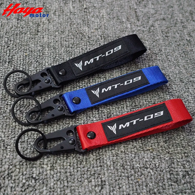 

3D Embroidery Keychain For YAMAHA MT-09 MT09 FZ09 MT FZ 09 Keyring Key Chain Ring Holder Motorcycle Accessories