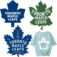 letters maple leaf patches thermal stickers on clothes fabric iron on transfers for clothing thermoadhesive patch diy applique