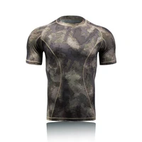 camouflage tactical shirt short sleeve combat t shirts men camo quick dry outdoor hunting hiking military army compression shirt