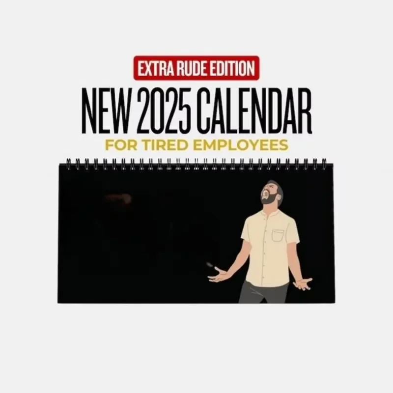 Я хочу говорить на работе. Календарь 2025 года. Забавный настольный рабочий