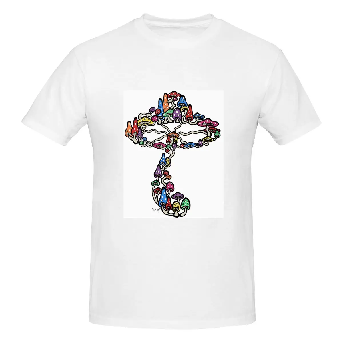 

Mushroom Made Of Mushrooms Anime Men T shirt Oversized T-shirt Indie Kid