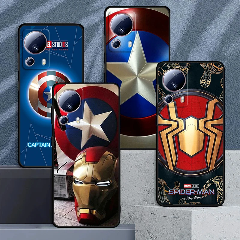 

Marvel Iron Man Hero For Xiaomi Mi 13 12 11 10 11T 10T 9T 9 8 Note 10 Ultra Pro Lite TPU Soft Silicone Black Phone Case Fundas