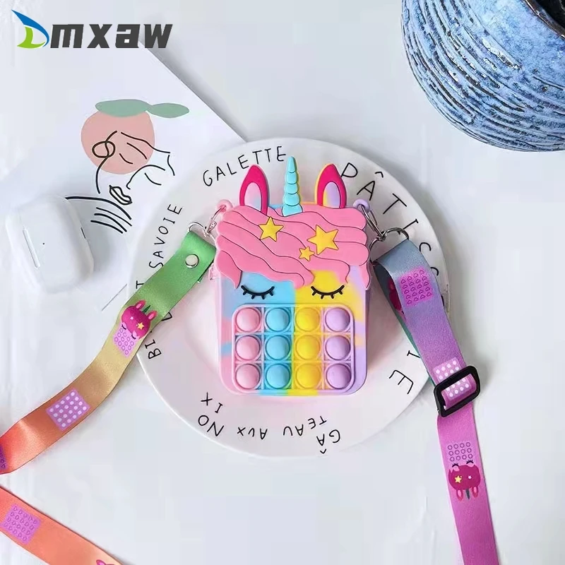 Силиконовая сумка для хранения канцелярских принадлежностей с единорогом