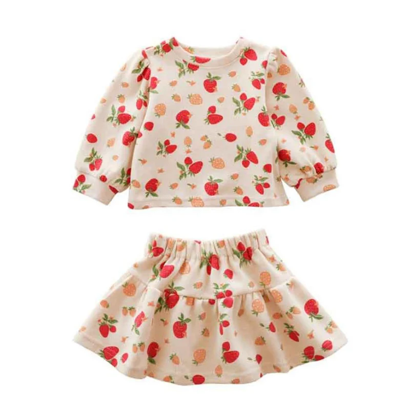 

Toddler Baby Girls Clothing Set Children Kids Girl Clothes T-shirt Short Skirt Suit Ruffles Princess Outfits 3 Years Tracksuit
