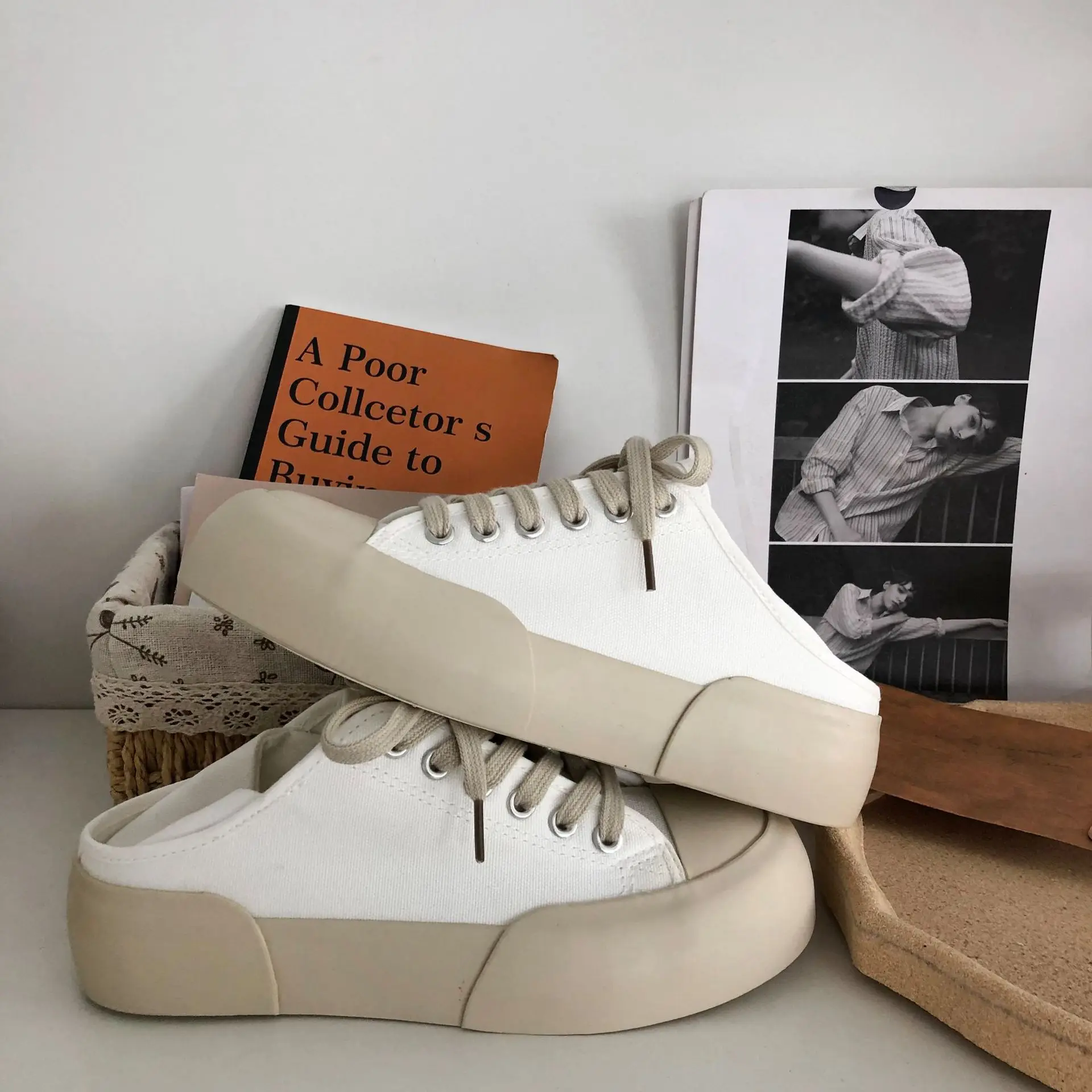 

Summer Shoes Ladies Low Heels Slip-on Clogs Platform Female Footwear Espadrilles For Women Casual Sneaker 2023 Small Retro Slip