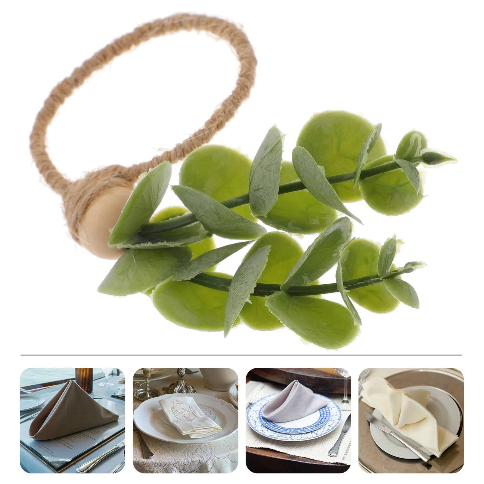 

Leaf Napkin Ring Eucalyptus Napkin Ring Wood Bead Napkin Ring Farmhouse Napkin Holder