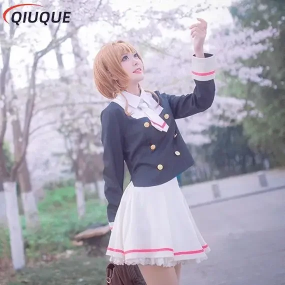 Аниме Cardcaptor Sakura Косплей Костюм Прозрачная карта Kinomoto Tomoyo Daidoji Школьная форма