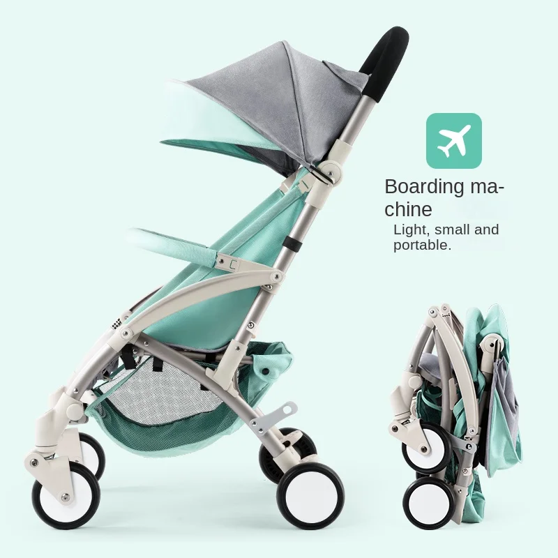 

2022 Lightweight Stroller Compact Fold Pram Travel Pram For Airplane 175 ° Newborn Umbrella Pushchair Aluminum Alloy Frame Cart