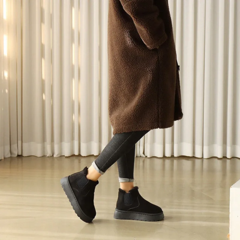 Зимняя женская повседневная обувь. Женская вулканизированная Теплая мягкая