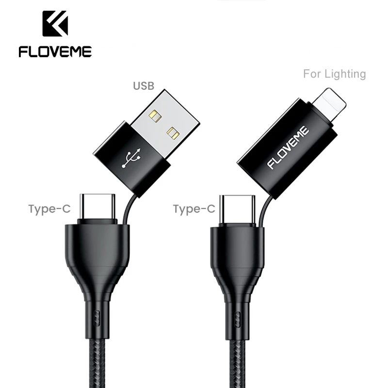 Кабель FLOVEME USB Type-C/Lightning для iphone 13 12 11 Pro 3 А | Мобильные телефоны и аксессуары