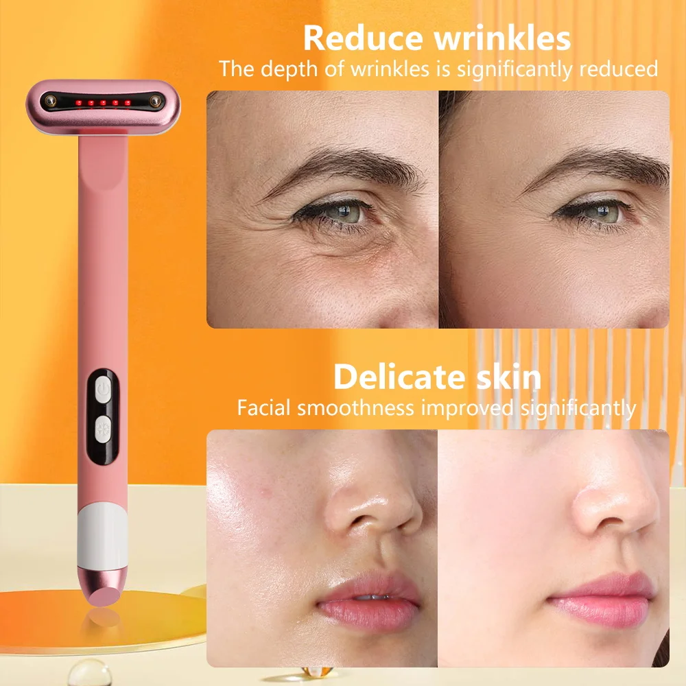 Новый цветной свет массаж с подогревом глаз электрическая палочка для