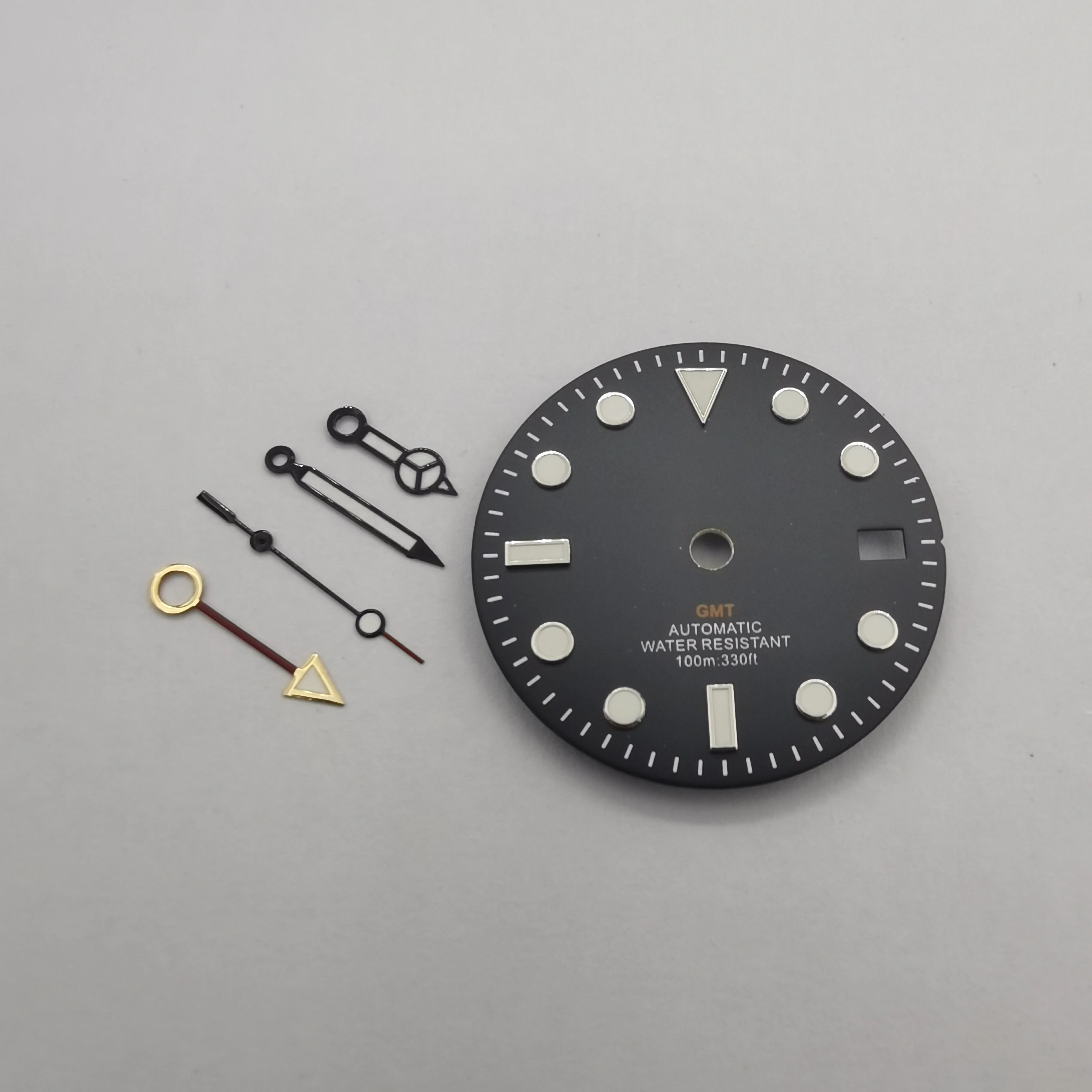 Запчасти для часов 29 мм стерильный циферблат с 13 4 шт./компл. GMT зеленые светящиеся