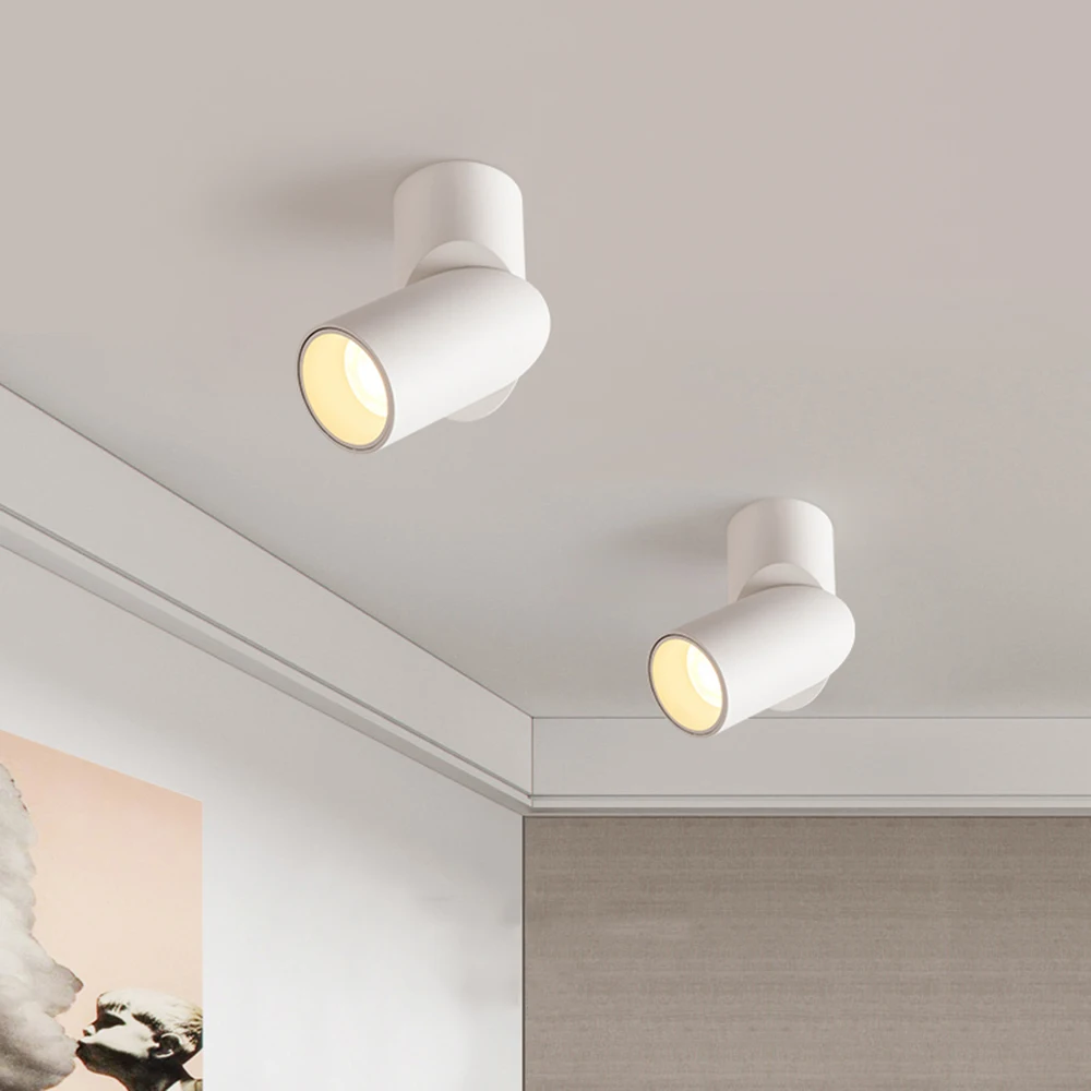 

LED spotlights cob chip angle rotate indoor living room bedroom porch spot lights 90-260v home daily led lights lighting