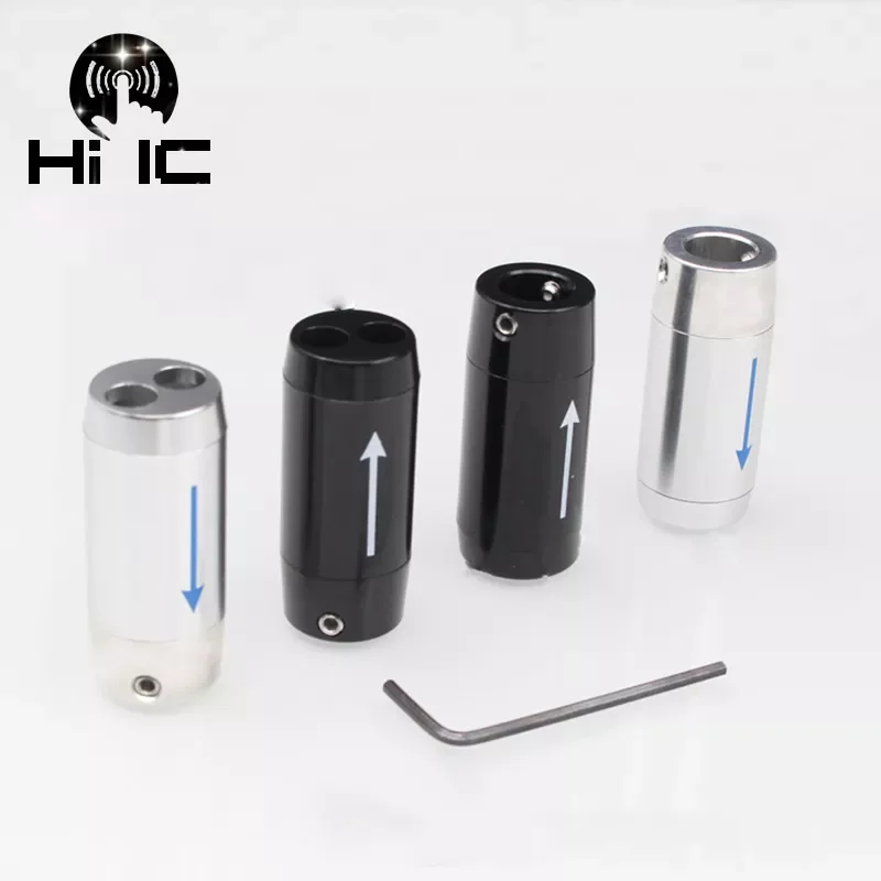 

NEW2023 2PCS Aluminum Alloy Speaker Banana RCA Plug Cable Wire Splitter Y Pant Boot Speaker Line Splitter Adapter Sleeve