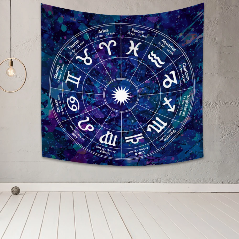 

Tarot Constellation Wall Tapestry Witchcraft Boho Hippie Psychedelic Mandala Dorm Decoration Bedroom Living Room Wall Decor