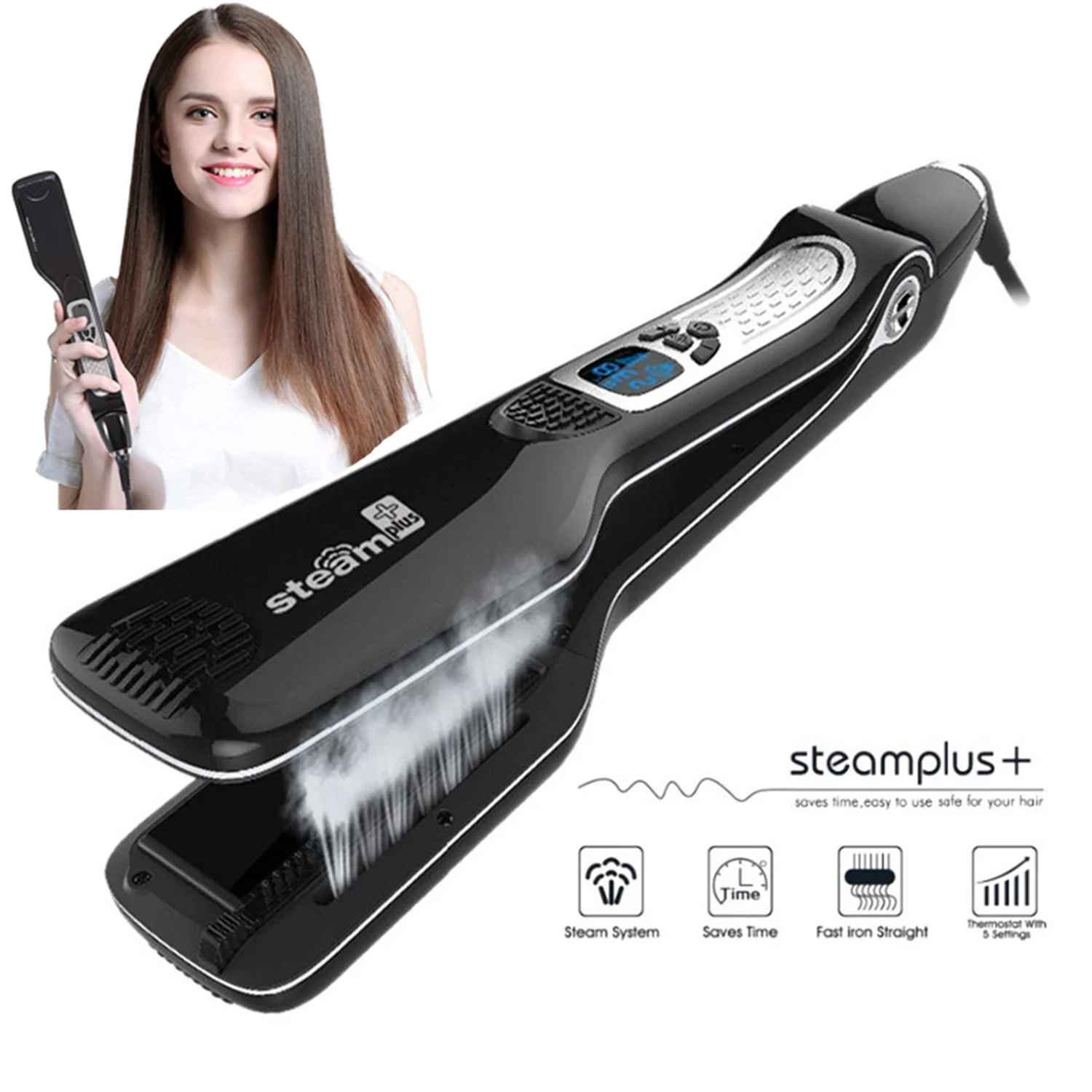 Hair straightener with steam фото 18