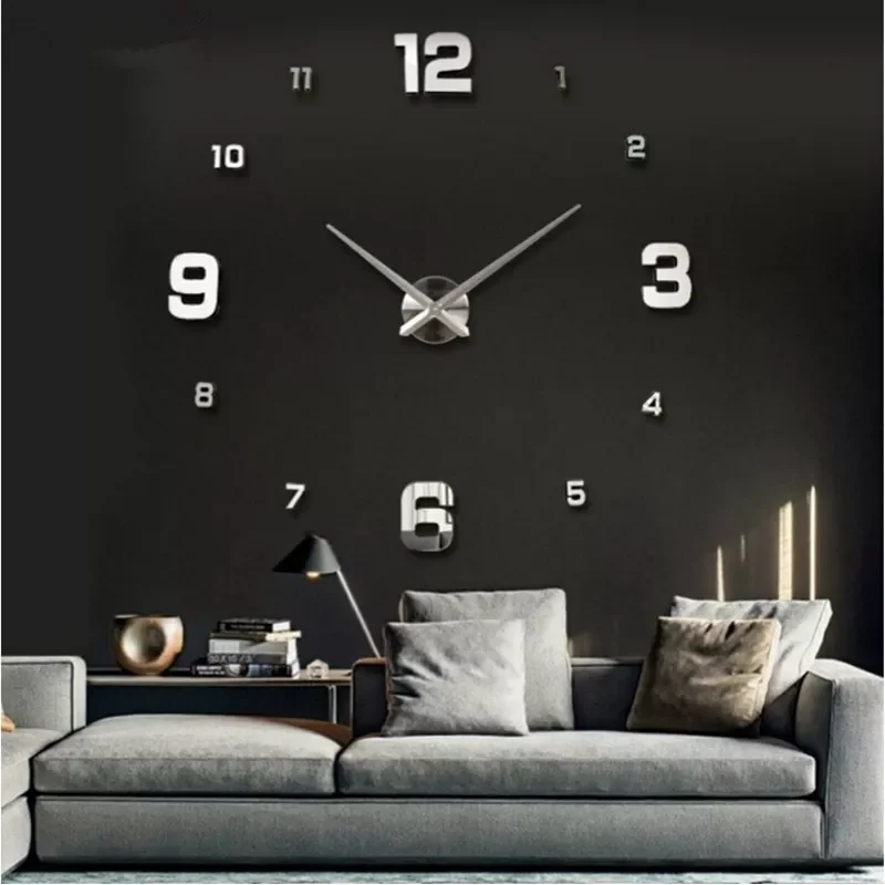 

large wall clock watch 3d wall clocks de pared home decoration 3d wall stickers pecial Living Room home decoration accessories