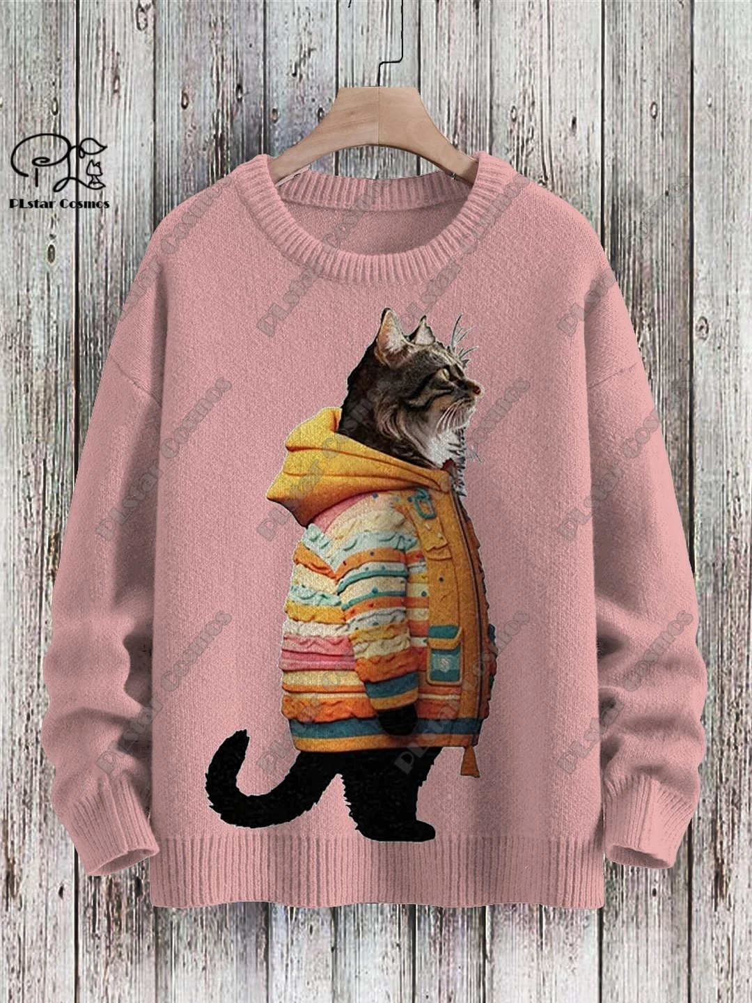 Новинка уличный Повседневный теплый свитер PLstarCosmos 2 с забавным 3D рисунком кота