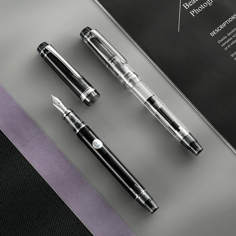 Фото Горячая новинка: Оригинальная перьевая ручка Pilot CUSTOM HERITAGE 92 с прозрачным поршнем и пером из 14-каратного золота. Классические цвета: синий, черный, оранжевый. №1