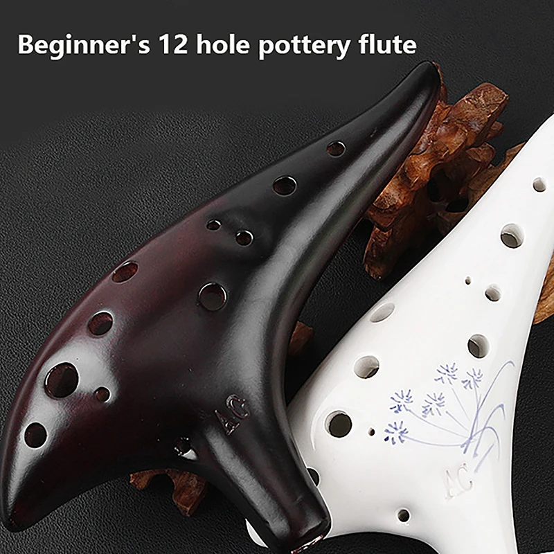

1Pc Ocarina 12 Hole Ceramic Alto C Tone Classic Flute Musical Instrument Music Lover Beginner China Musical Instrument