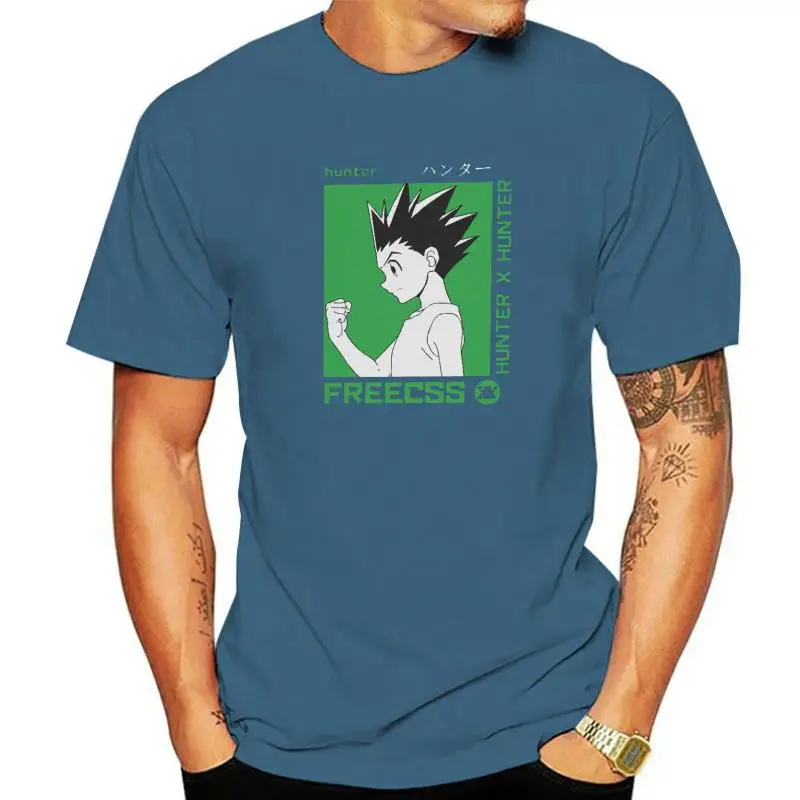 Футболка мужская с коротким рукавом из натурального хлопка в стиле аниме - купить