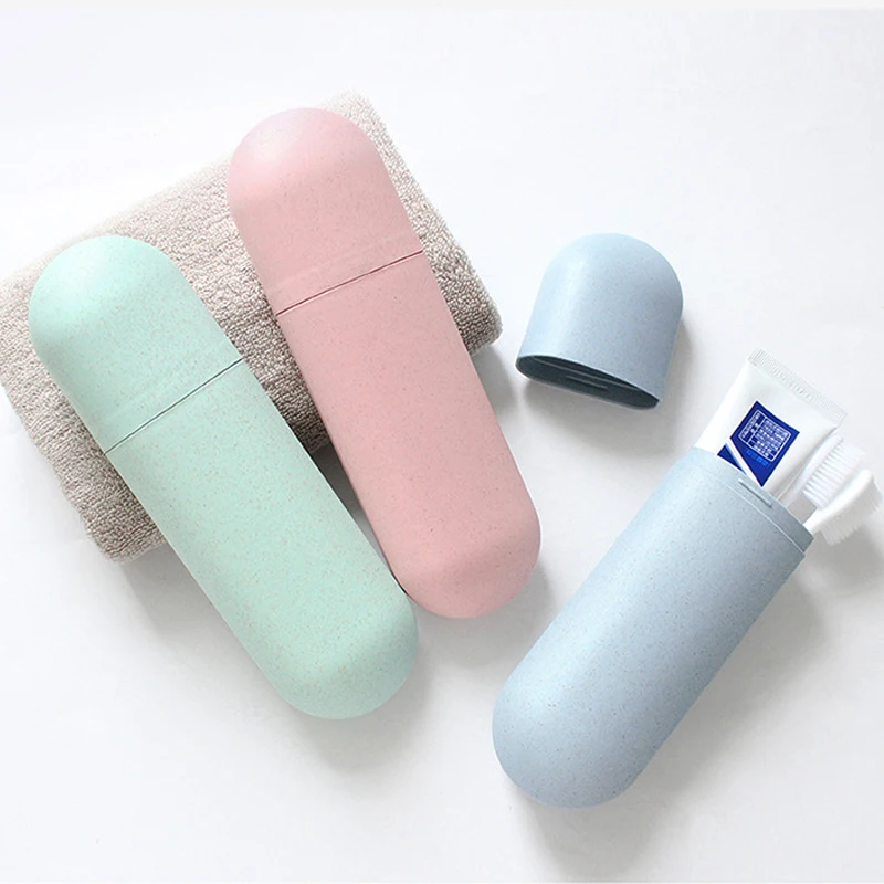 

Portable Cosmetic Case Bathroom Organizer Toothbrush Electric Toothbrush Holder Cosmetic Capsule Travel Case Bathroom Supplies
