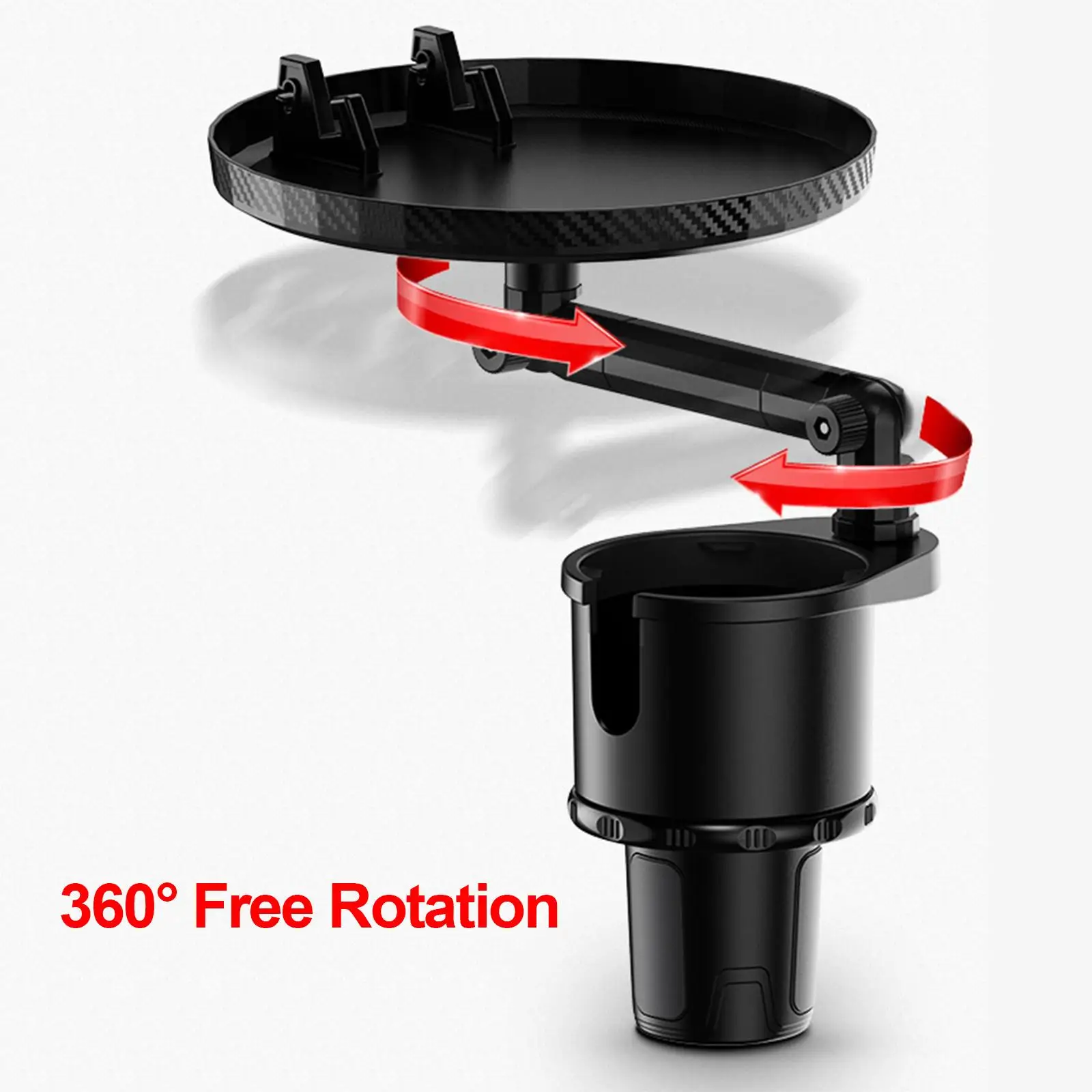 

Универсальный автомобильный подстаканник, поднос, вращающийся на 360 градусов, съемный поднос для еды, бутылки для напитков, подходит для бол...