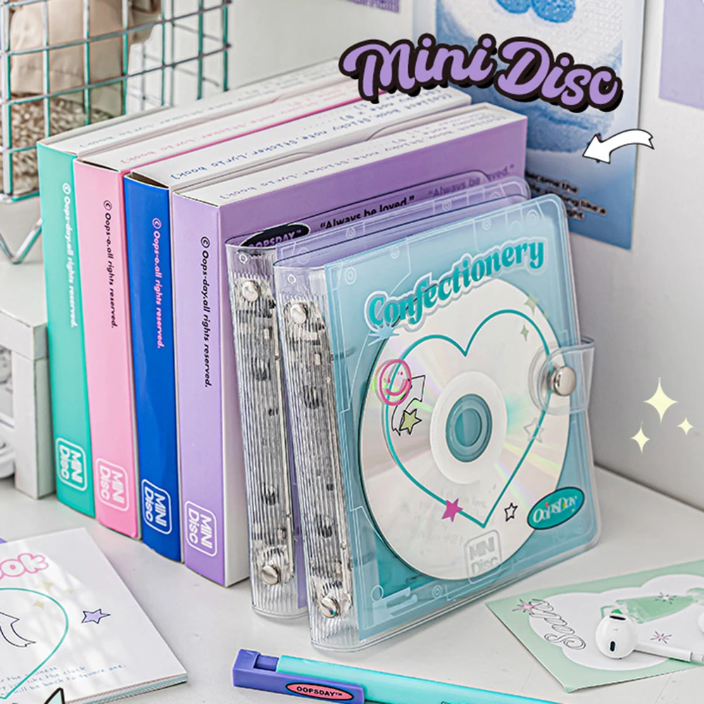 

Retro Cd Korean Idol Photocards Collect Book Binder A7 Notebook Diary Agenda Planner Stationery Cute Classic Album Book Cd Book