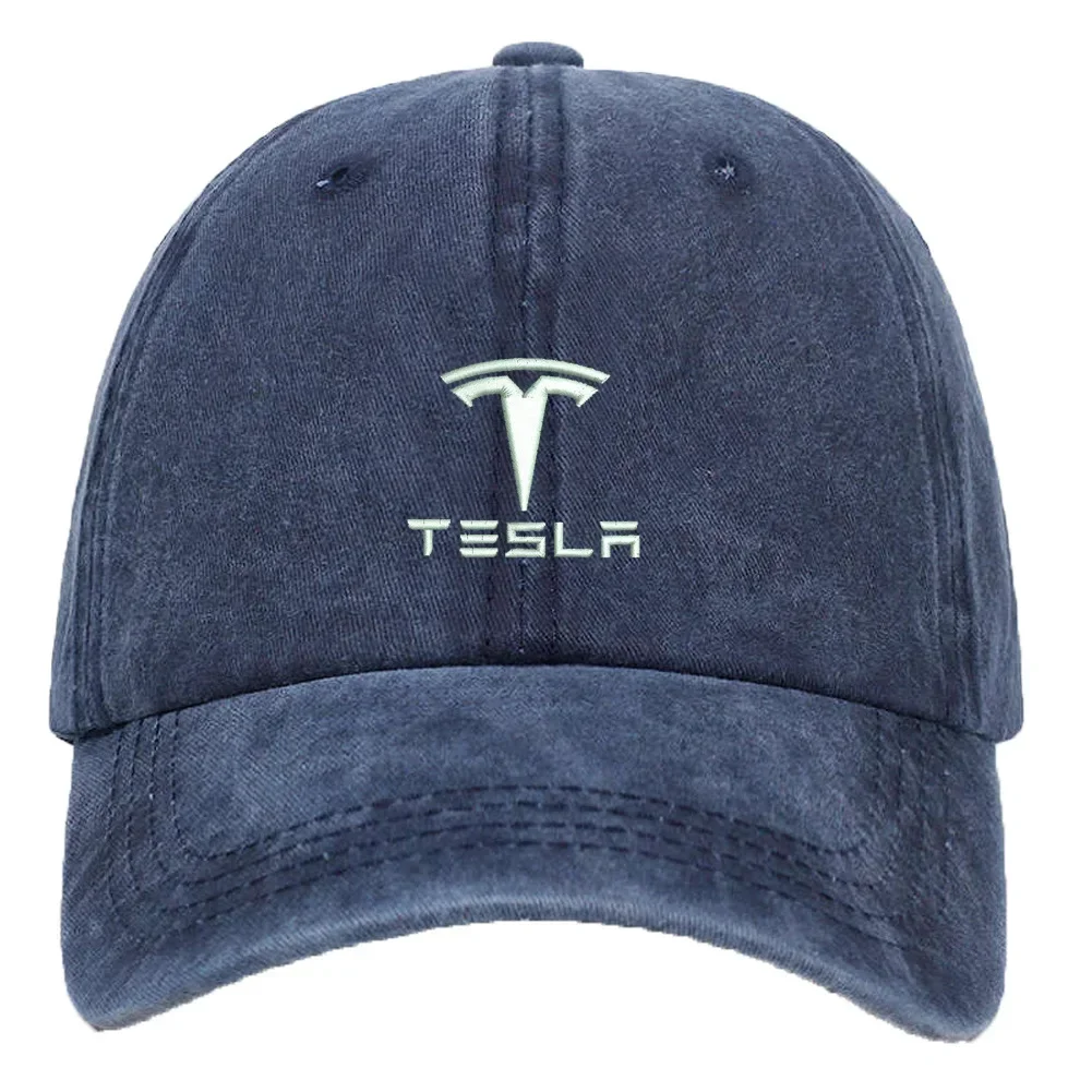 

Хлопковая промытая бейсболка Tesla для мужчин и женщин, повседневная Всесезонная уличная спортивная шапка с вышивкой, для пешего туризма, с защитой от солнца, Регулируемый подарок