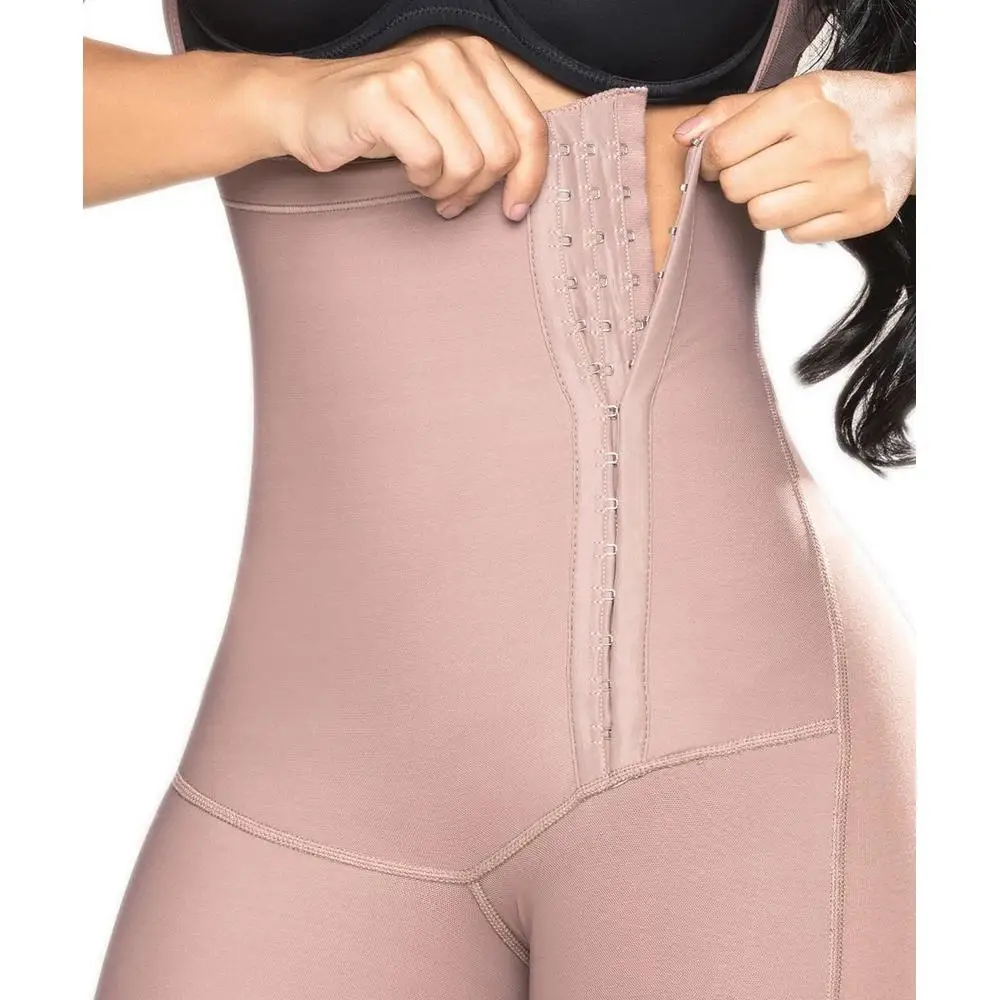 Open Chest Sleeveless Bodysuit With Side 3 Hooks High Compression Women Body Control Shapewear With Adjustable Straps Fajas