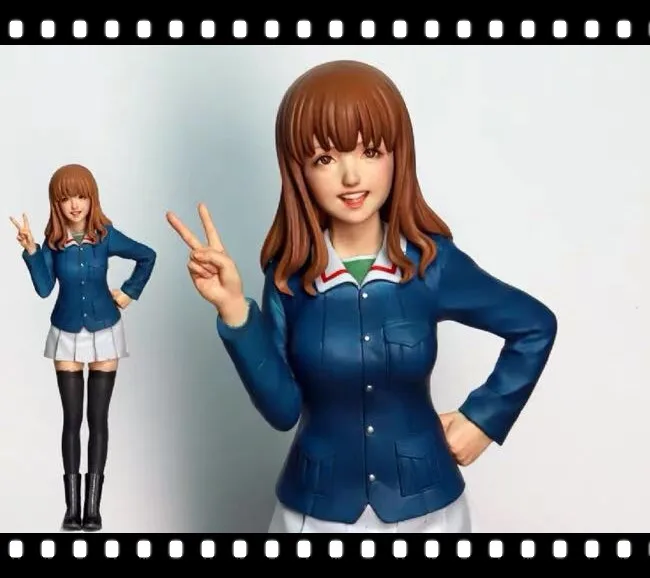 

1/12 Unpainted Resin Model Kits Girls and Tanks Saori GK Resin Model Anime Figure Garage Kit 3D Printing 109