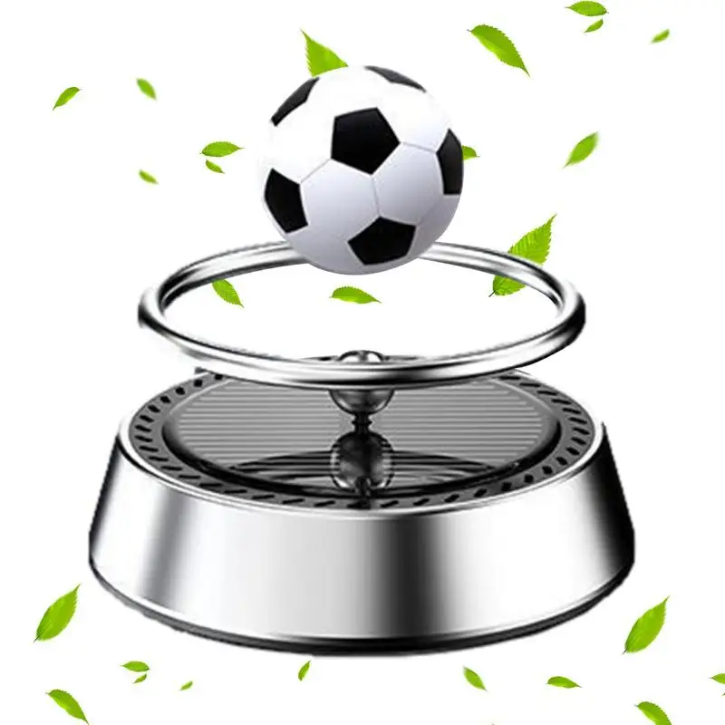 

Car Solar Air Fresheners Creative Suspending Football Car Perfume Decoration Solar Energy Rotating Car Air Fragrance Football