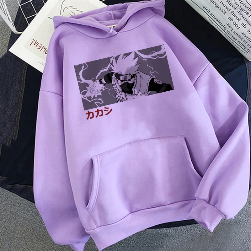 

Unisex Kakashi Anime Hoodie Tops Women Harajuku Casual Hooded Pullover Akatsuki Manga Graphic Sweatshirt Streetwear Colthes Male