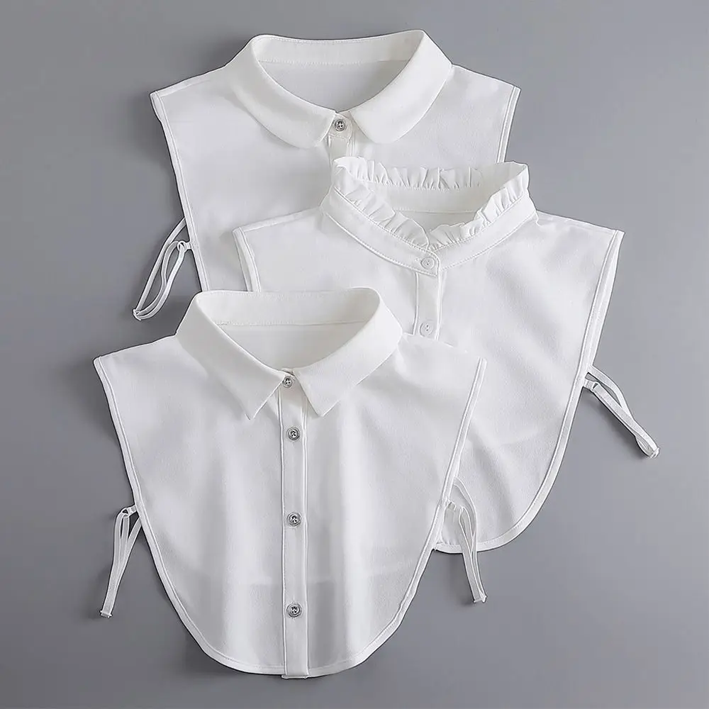 

Женское винтажное ожерелье-чокер, однотонный ошейник со съемным отворотом, рубашка, ложный воротник, блузка, свитшот, жилет, аксессуары