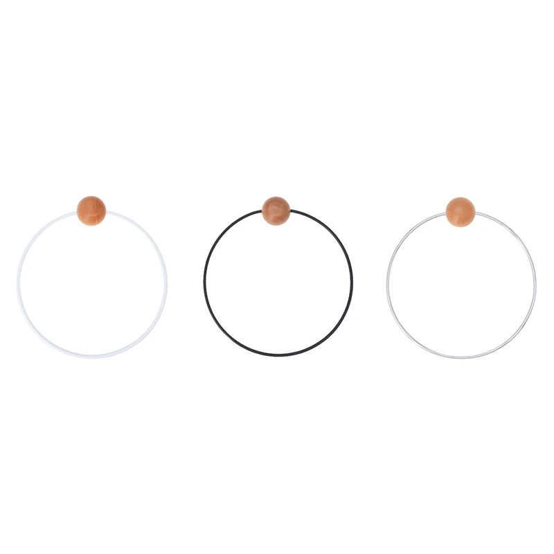 

HOT-1PCS Simple Towel Holder Round Towel Ring Wall Mounted Towel Rack Shelf For Home Hotel Bathroom Accessories