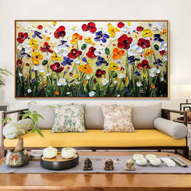 

GATYZTORY Oil Painting By Numbers Gift Drawing By Numbers Colorful Flower Blossom Number Painting Wall Art Acrylic Paints