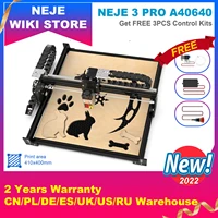 neje 3 pro a40640 laser engraving machine desktop cnc laser cutting engraver wood router tool wireless logo marking for metal