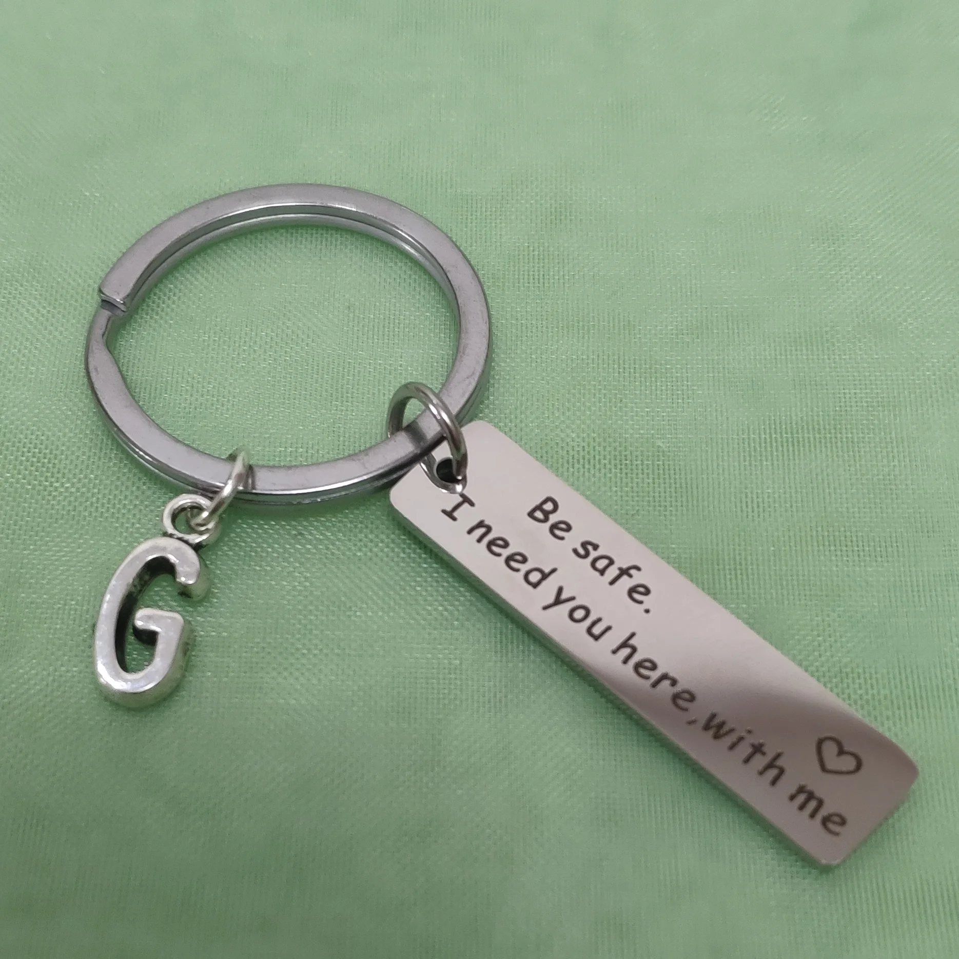 

Carabiner for Keys DIY Combination Unisex Warm Reminder Best Friend I Need You 26 Letters Keyring Safe Driving Couple Gift